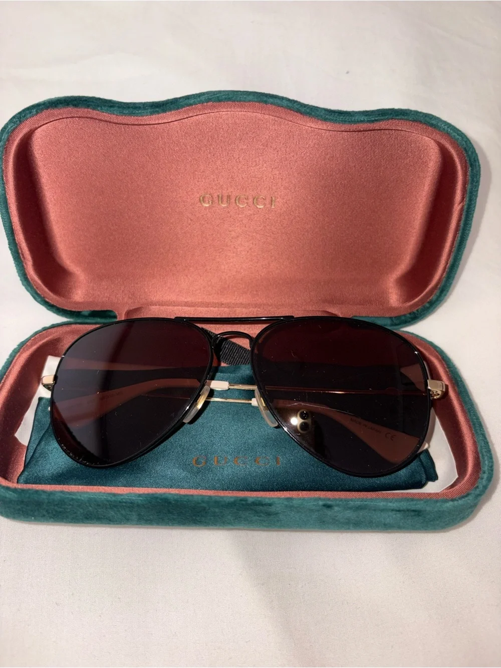 Gucci Women’s Aviator Sunglasses in Dark Brown